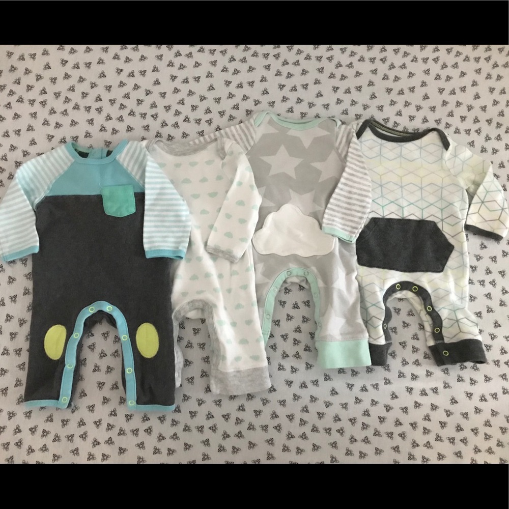 Newborn onesie baby boy lot bundle